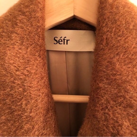 SEFR Tan Alpaca & Wool Hamra Peacoat (size S) - Picture 2 of 6